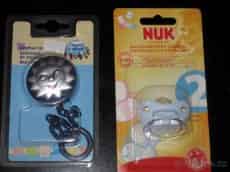 dudlík NUK + řetízek + náhradní savičky NUK - NOVÉ