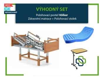 Zdravotní elektrická polohovací postel Völker + matrace + st