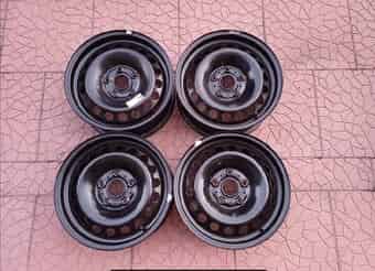 Plechové disky sada originál VW Škoda 5x112 6Jx15 ET43