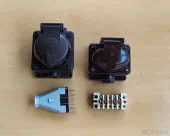 Třífázové zásuvky 380 V / 15 A / 16 A + zástrčka 16 A