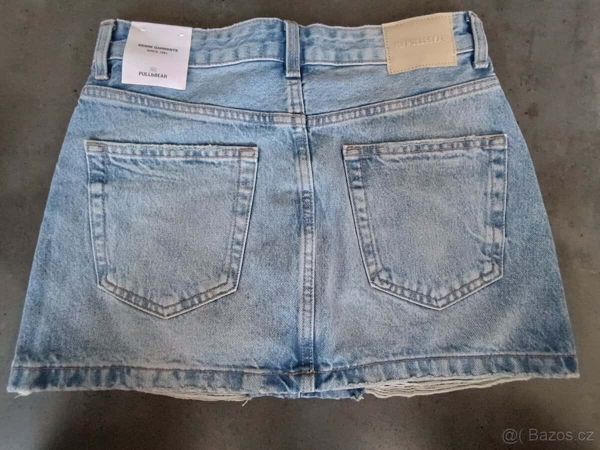 Riflová sukně Pull & Bear 4