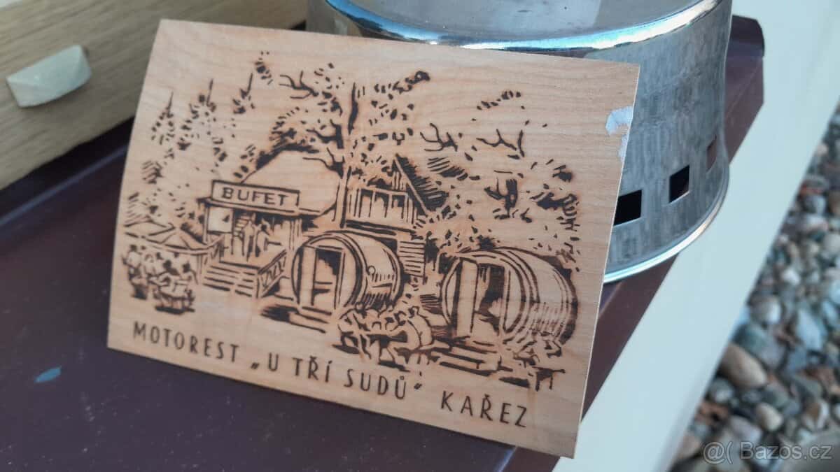 Dřevěná pohlednice 3