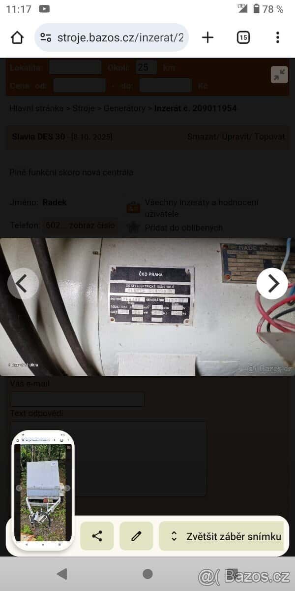 Prodám elektro centrálu 2