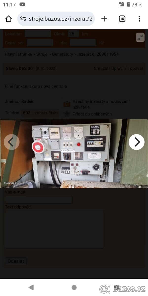 Prodám elektro centrálu 3