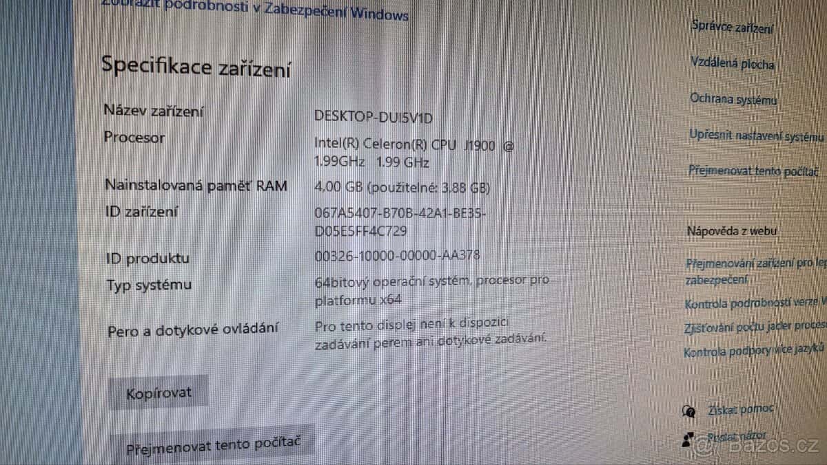 Malý PC Packard Bell 5