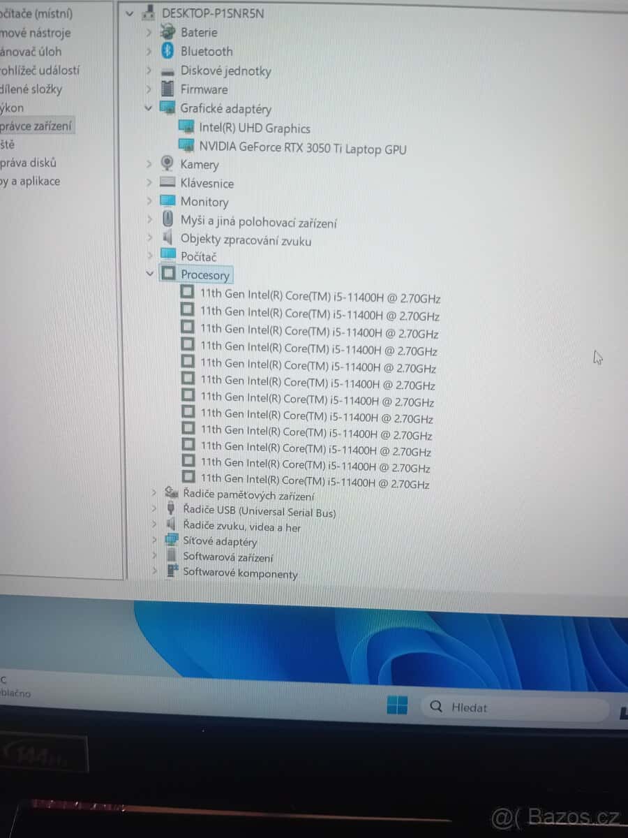 Herní notebook se zarukou 6