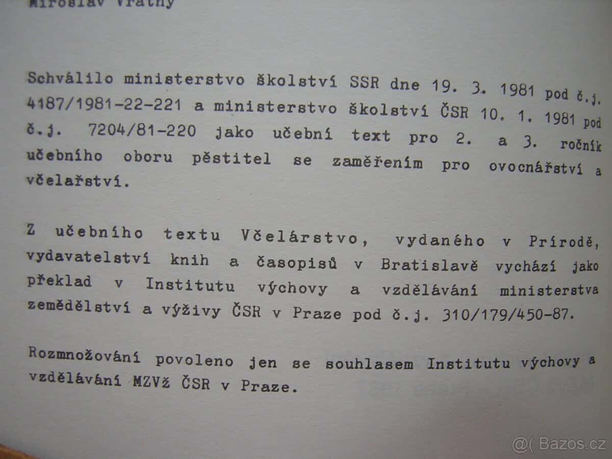 VČELAŘSTVÍ - učebnice 3