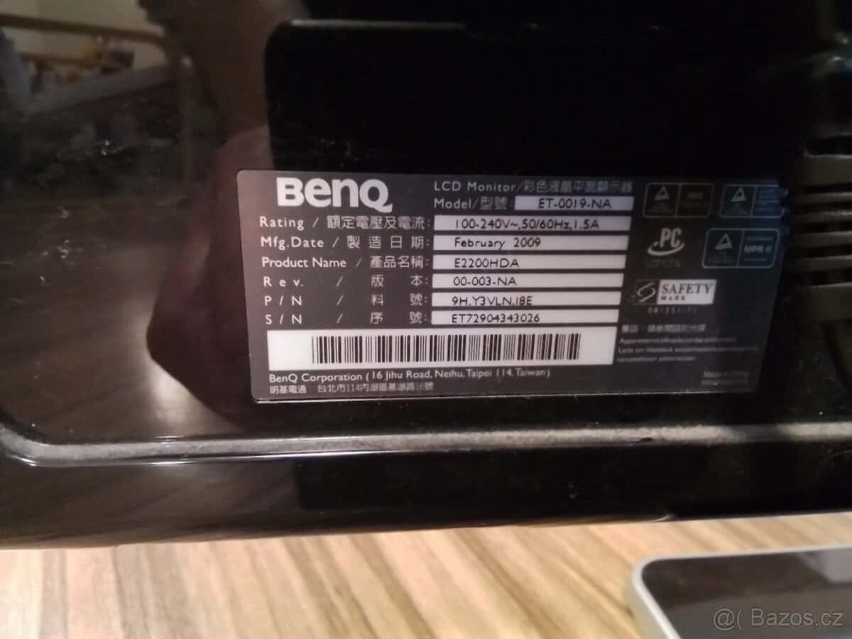 Monitor BenQ  22" 2