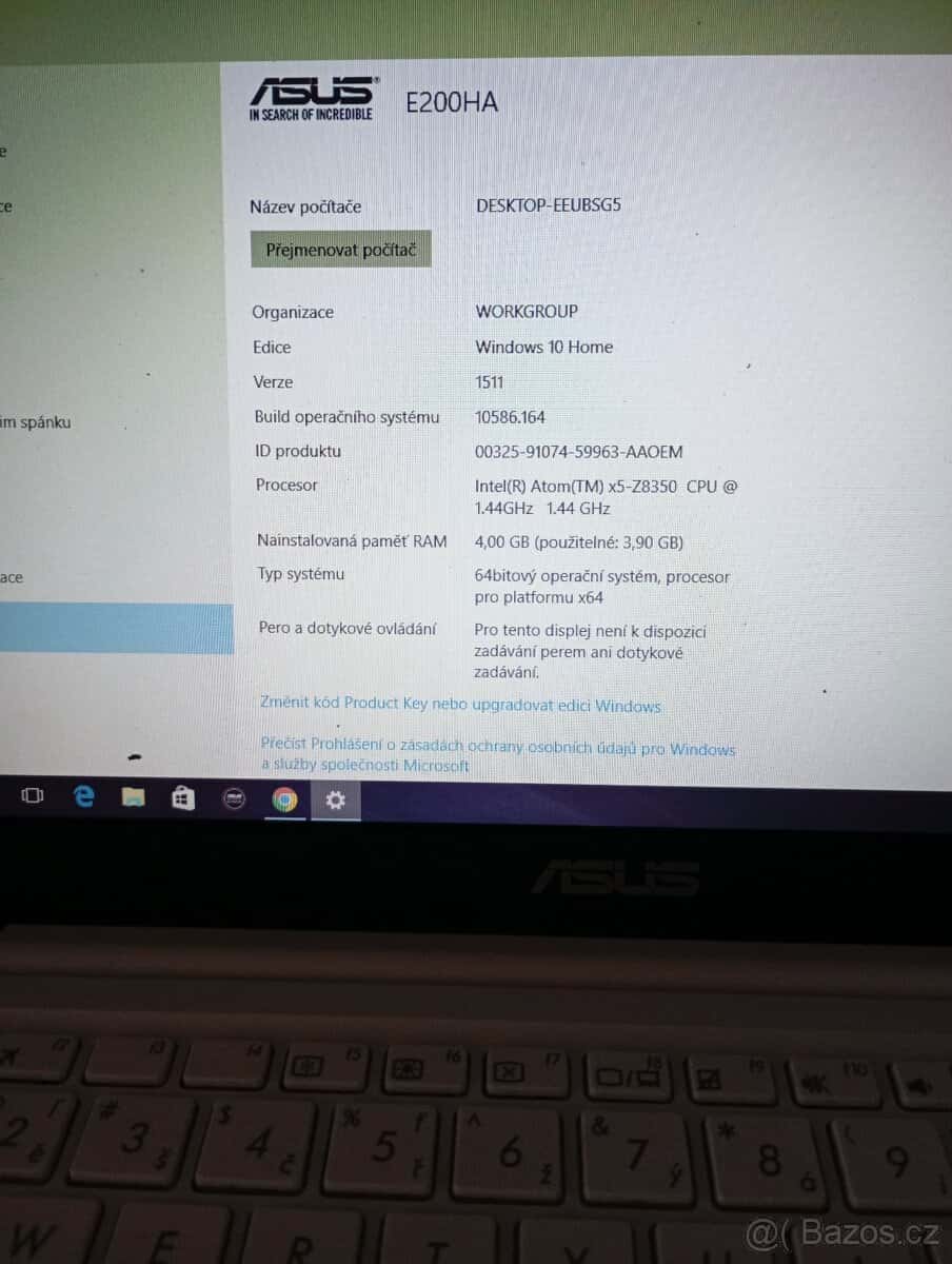 Starý ntb Asus E200HA 4