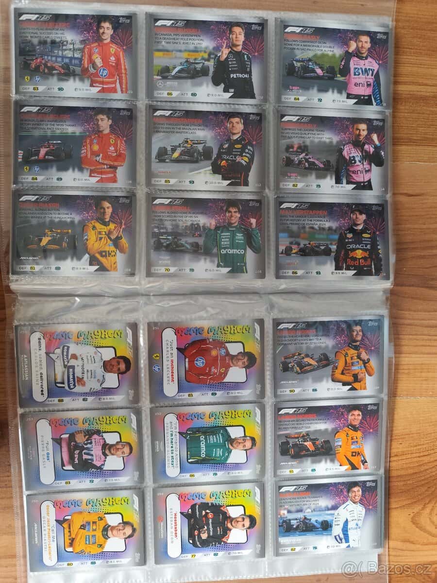 Predám kartičky Formula 1 11