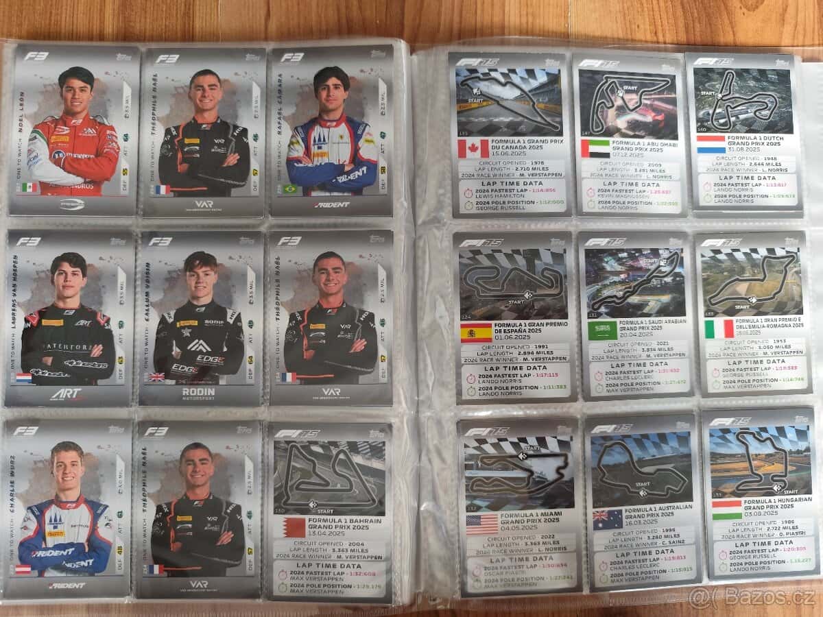 Predám kartičky Formula 1 12