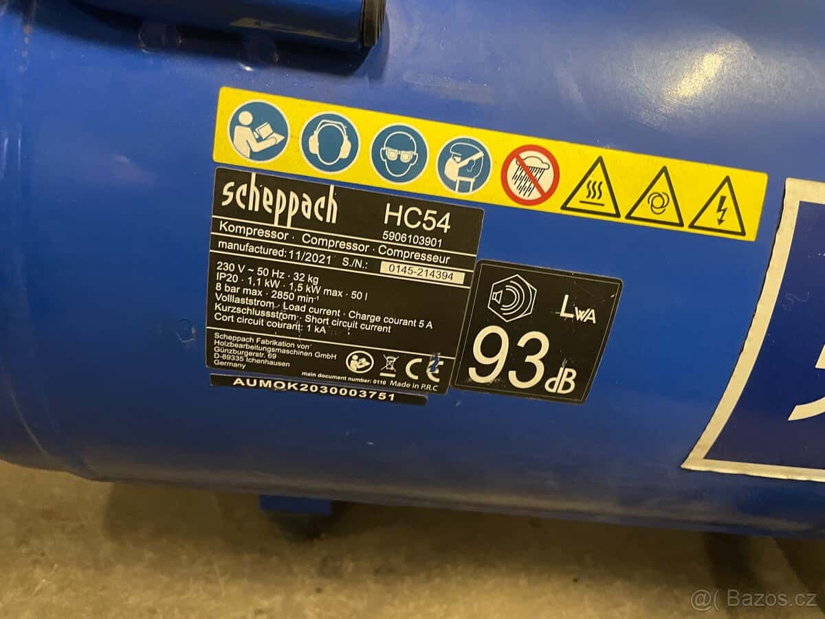 Kompresor scheppach 50L 2