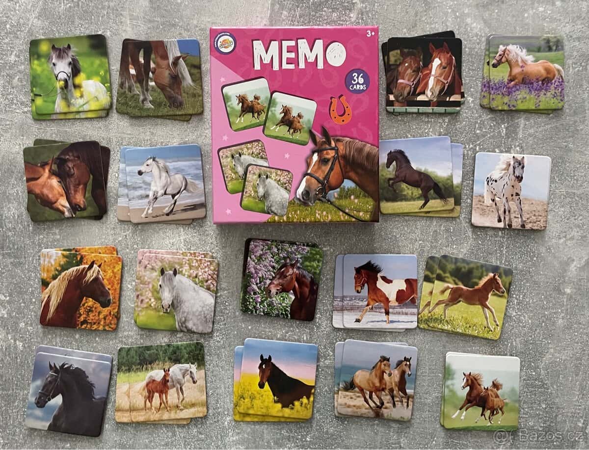 Kartonové pexeso Koně 1