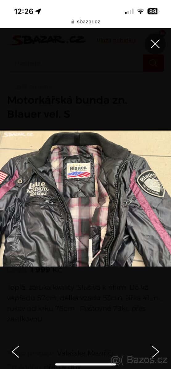 Bunda zn. Blauer vel. S 3