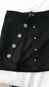 Nová Sukně černá vpředu na rozepínání s patentama vel.L