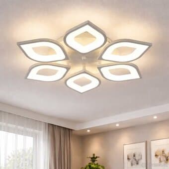 Designové stropní LED svítidlo s motivem okvětních lístků