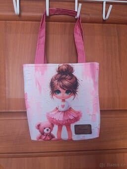 Kabelka do ruky dívčí  - ruční práce - růžová panenka