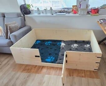 Porodní bedna pro fenu 120×200 cm + kompletní výbava