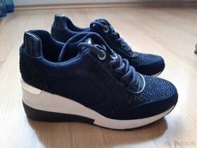 Tmavě modré tenisky na klenku s kamínky Jenny Fairy 36