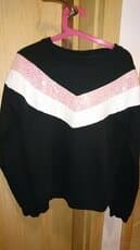 Dívčí černá mikina s aplikací Destination 134/140