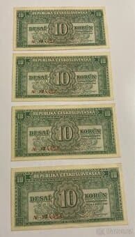 10 korun 1950, jednopísmenná  lepší série V