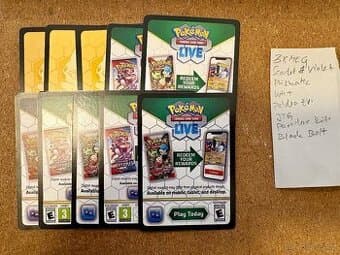 Pokémon TCG online LIVE code boosters MEG, PRE, WHT, BLK,...