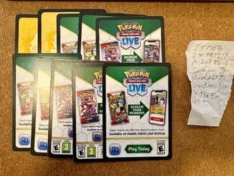 Pokémon TCG online LIVE code boosters MEG, PRE, WHT,...