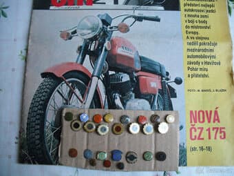 ČZ odznaky, časopis, nálepky, obrázek