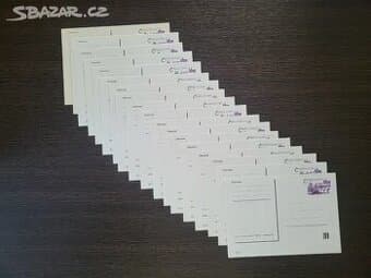 Korespondenční lístky 18 ks, cena za kus
