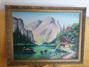 2 obrazy v pozlaceném rámu