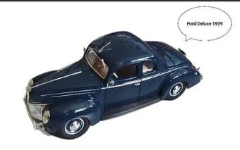 Velký kovový model auta Ford Deluxe 1939