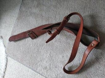 CSR-stary kozeny opasek s dohodou-hnedy pro CETNICTVO-SNB.