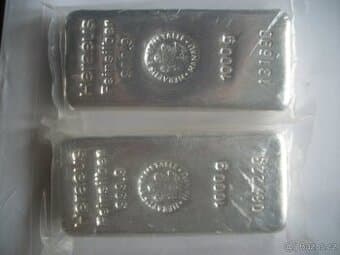 1000 g stříbrný slitek, Heraeus SA