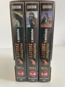 Soubor 3 videokazety Putování s pravěkými zvířaty