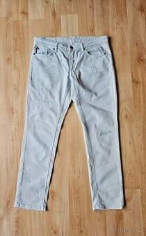 Světlé dámské bokové jeansy - vel.L