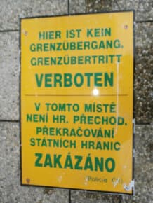 Cedule starší POLICIE státní hranice za 1.000 kč