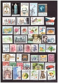 Poštovní známky směs Česko.