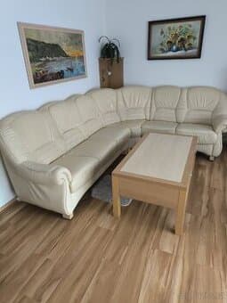 Kožená rohová sedací souprava