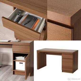 IKEA Malm - dýhovaný pracovní stůl - výborný stav