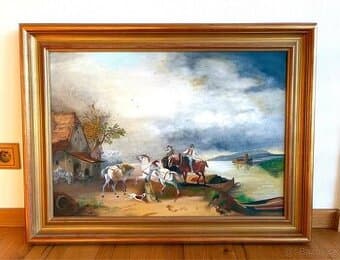 Krásný velký obraz, olejomalba na plátně