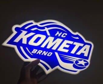 Svítící znak Kometa Brno
