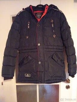 Zimní bunda HIKIS velmi teplá 164/XS/S tmavomodrá