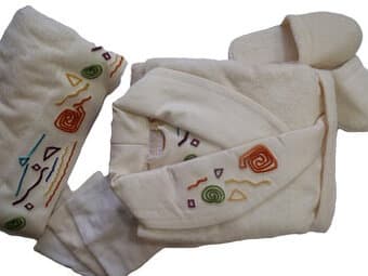 Dárková sada - župan, osuška, pantofle, mycí žínky