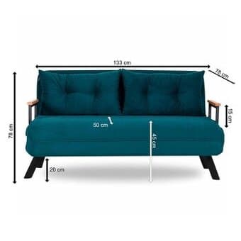 Petrolejová rozkládací pohovka