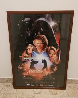 (prodano) Star wars III plakat, zaramovany
