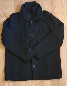 Pánský vlněný kabát Angelo Litrico, černý, L