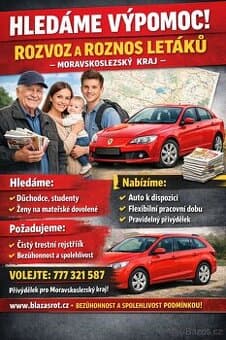 Rozvoz roznos a výlep letáku