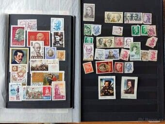 Poštovní známky viz foto dvě alba