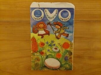 Originál OVO - retro obal od obtisků na velikonoční vajíčka