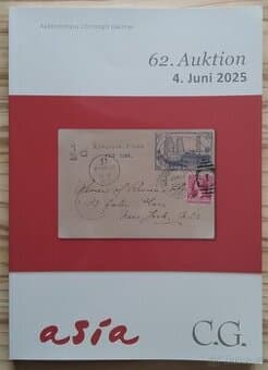 Aukční katalog 62., Asie, filatelie